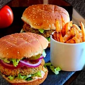 Golden Pizza Cafe burgers with fries