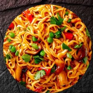 Chinese noodles loaded with vegetables at Golden Pizza Cafe
